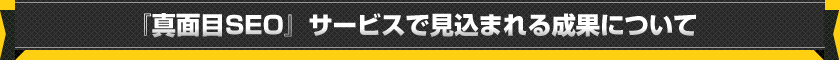 『真面目SEO』サービスで見込まれる成果について